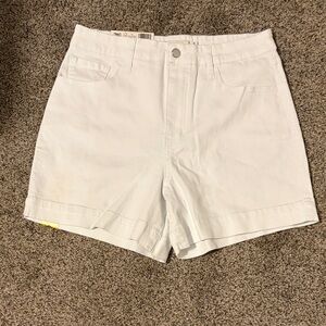 Rebecca Minkoff White High-Rise Cotton Shorts